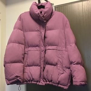 Korean Lavender puffer jacket Bomber - One Size